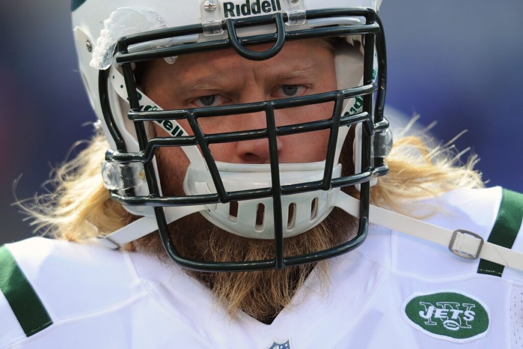 AP Image. Jets center Nick Mangold deserves a game ball for protecting his QB.