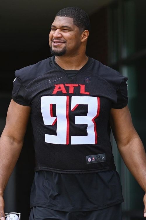 Calais Campbell Brings His A-Game To The Atlanta Falcons Training Ground On May 2023