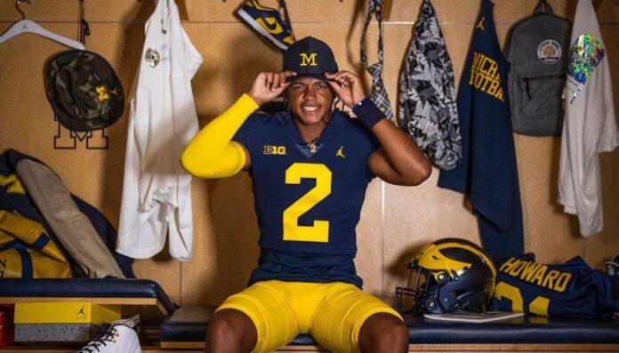 Jadyn Davis Clicked In His Michigan Wolverine Outfit At The Big House In October 6, 2023