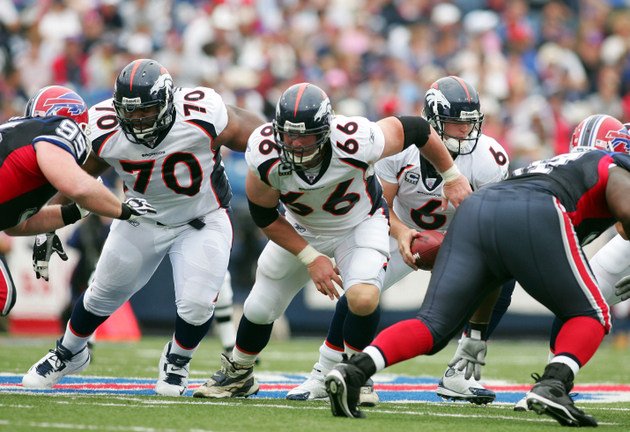 Tom Nalen (66) and the Denver Broncos helped cement the zone blocking scheme's place in the NFL