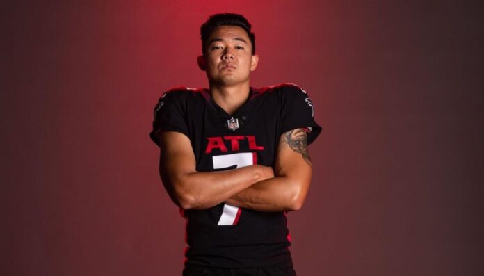 Younghoe Koo During His Photoshoot For The Atlanta Falcons Team