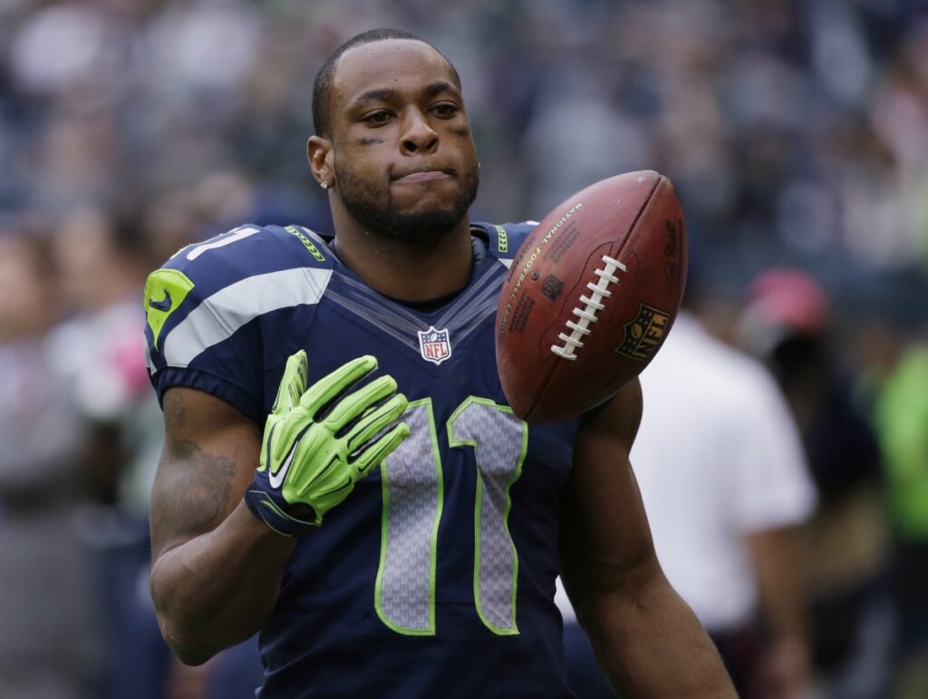 AP Image. Former Seahawks WR Percy Harvin.