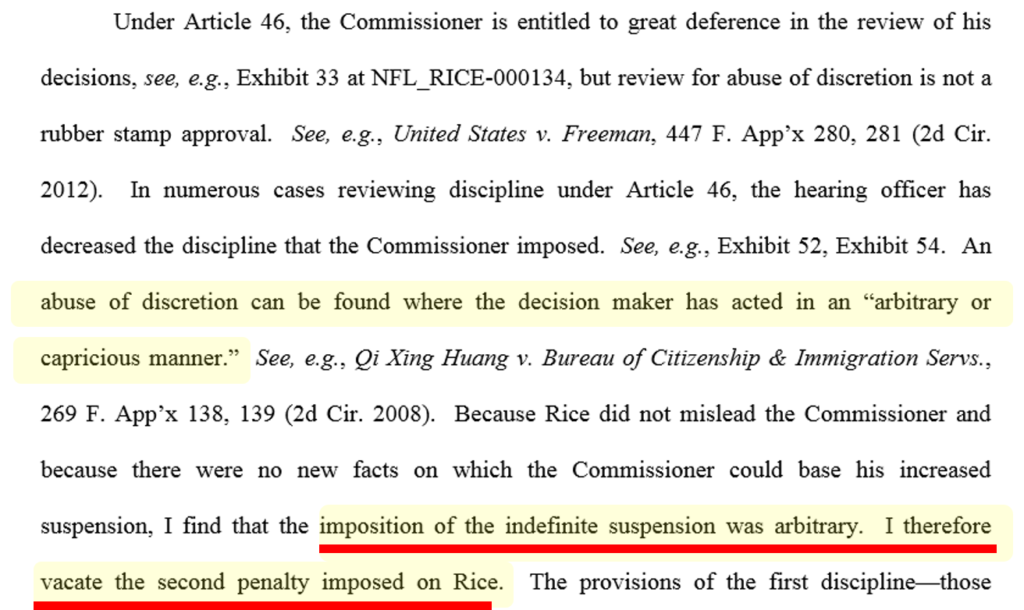 Screen grab from Judge Jones' decision in the Ray Race appeal