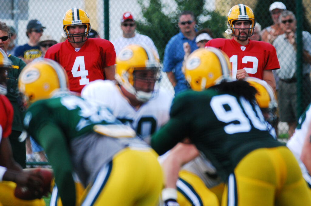 USATSI, Flashback to those years where Favre and Rodgers competed on the same sideline